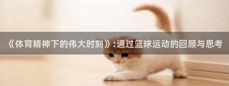 《体育精神下的伟大时刻》:通过篮球运动的回顾与思考